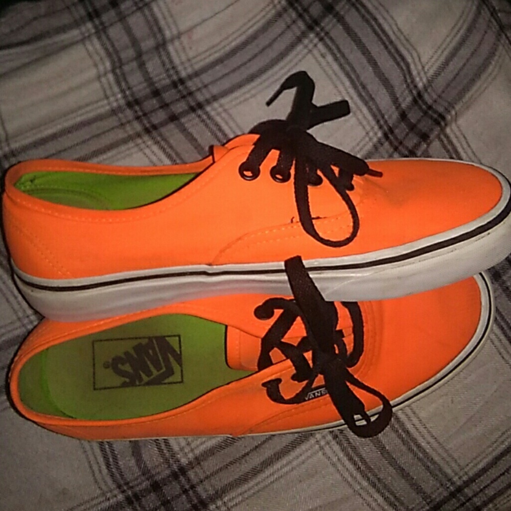 Bright orange vans